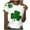 A01 White, variant on St Patricks Day Womens Short Sleeve T-Shirts Crewneck Clover Cute Graphic Tee Tops