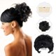 thumbnail image 1 of Fiudx Peluca con Círculos, Peluca Estilosa, Postizable Tipo Nido de Pollo, Voluminosa y Suelta, Extensión de Cabello de Aspecto Natural, Peinados Versátiles, Ideal para Mujeres de Moda, con Clip Segu, 1 of 2