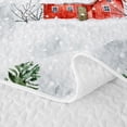 thumbnail image 5 of Erosebridal Christmas Village Twin Quilt Set 2 Pieces,Winter Scene Twin Coverlet Set,White Green Red,1 Bedspread and 1 Pillowcase, 5 of 7