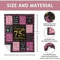 thumbnail image 6 of 75th Birthday Gifts for Women, 75th Birthday Gifts Women, Women''s 75th Birthday Gift, Gifts for 75 Year Old Woman, 1949 Birthday Gifts for Women, 75th Birthday Gifts Throw Blanket 50"X60", 6 of 6