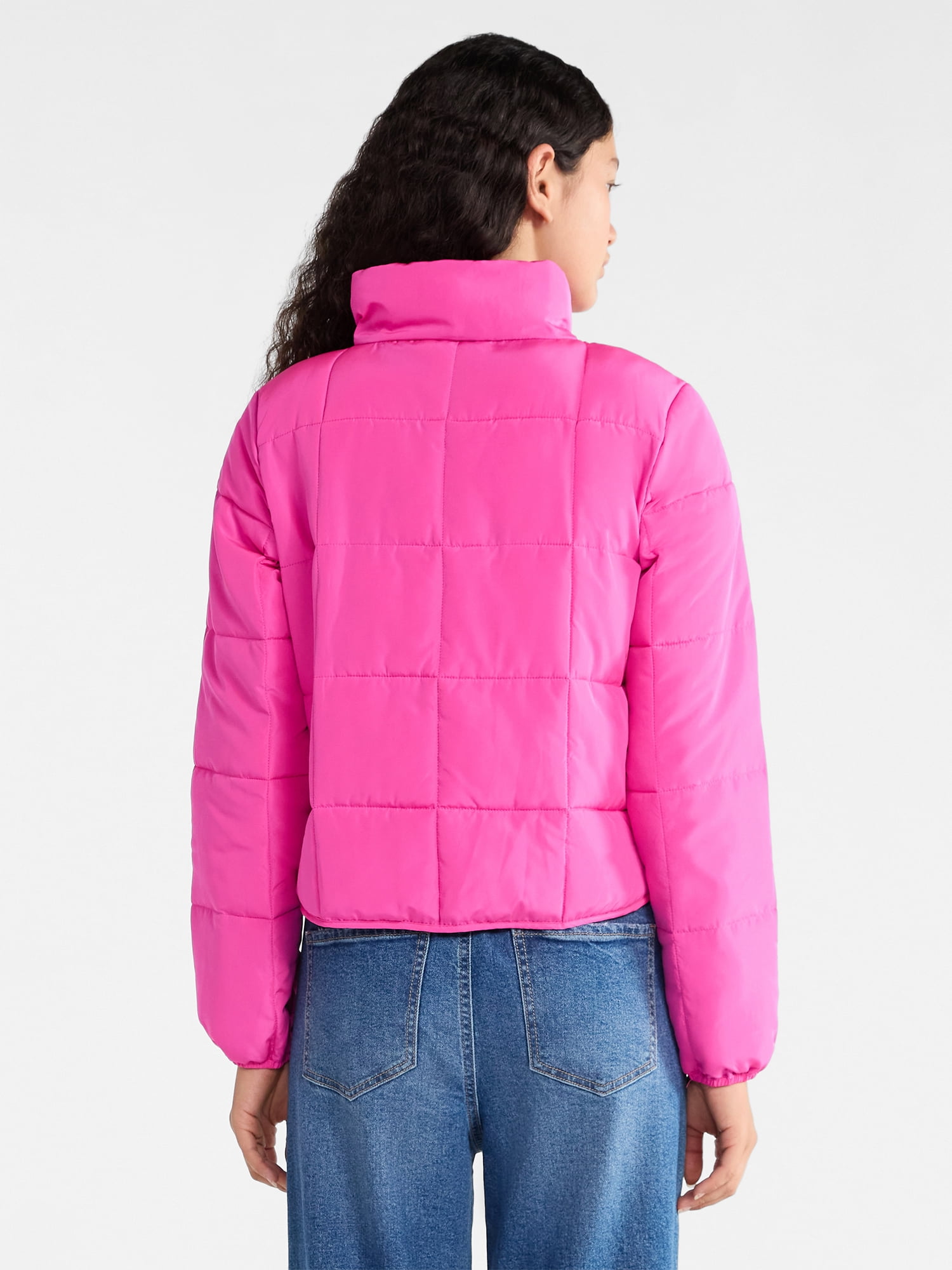 No Boundaries Packable Puffer Jacket, Women's and Women's Plus