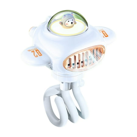 

LMEEOR Fans Cute Pet Fan Baby Stroller Mosquito Repellent Rotatable Silent Strong Wind USB Speaker Small Fan