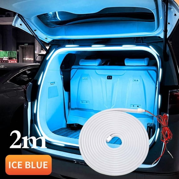 Car LED Strip Lights: Waterproof, Auto On/Off, Dynamic Scanning for SUVs and Trunks, Made of PVC