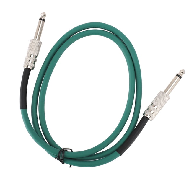 Guitar Cable, Dual Straight 6.35mm to 6.35mm Guitar Cable for Musical Instruments Electric Guitars, Basses, Keyboards, Mixers, Amplifiers, Equalisers, Speakers, Low Noise