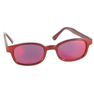 Original KD's 20124 - Metallic Red Frame/Red Mirror Lens Sunglasses by Pacific Coast Sunglasses