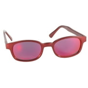 Original KD's 20124 - Metallic Red Frame/Red Mirror Lens Sunglasses by Pacific Coast Sunglasses