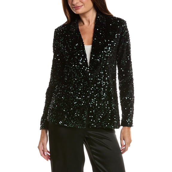 Nanette Nanette Lepore womens  Velvet Sequin Jacket, m, Green