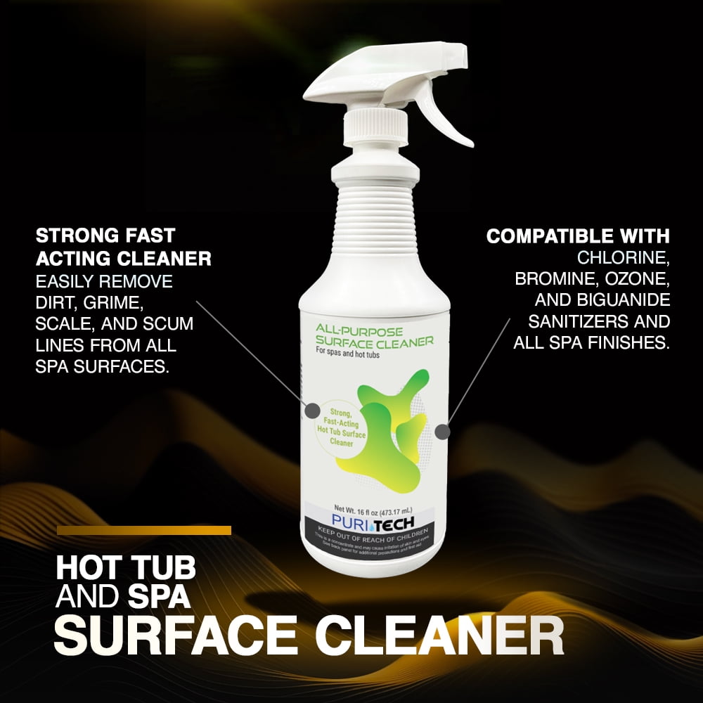 Puri Tech Spa Liquid All-Purpose Surface Cleaner 32oz for Spas & Hot Tubs
