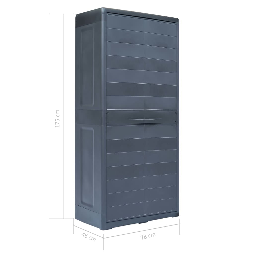 Outdoor Storage with Doors and 3 Shelves for Garden and Home Organization - Black - Walmart.com