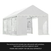 Enclosure Kit with Windows for Party Tent 10' x 20'/3m x 6m, White, (Frame and Cover Not Included)
