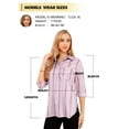 thumbnail image 4 of ZXSXSY Women Button Collar Vertial Detailing Split Hem Shirts with Pocket, 4 of 9