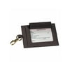 Royce The Big - Luggage tag - with window - hook - 5.98 in x 3.98 in - rectangular - black - genuine leather