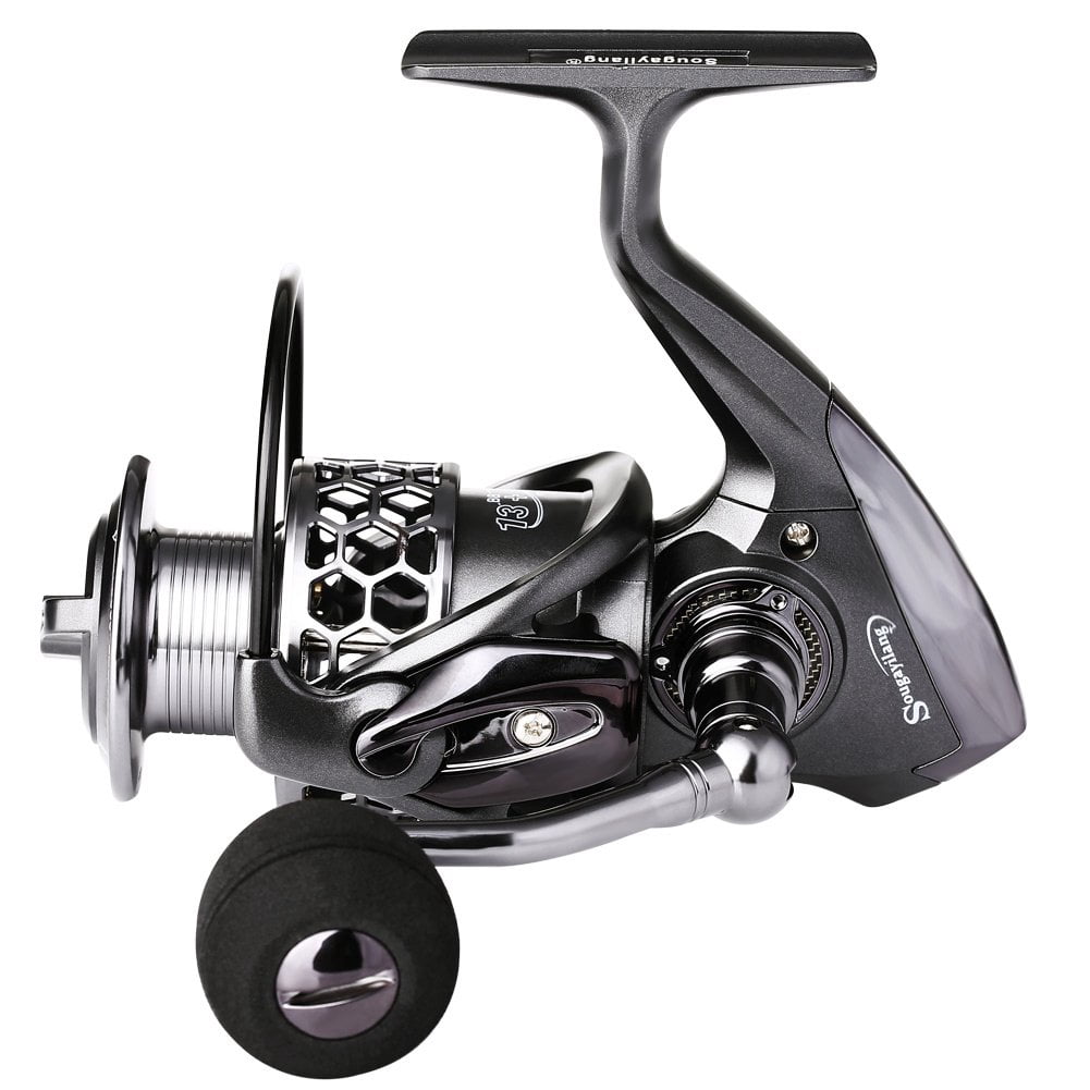 Fishing Reel 13+1bb Light Weight Ultra Smooth Aluminum Spinning With Free Spare Graphite Spool