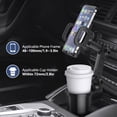 thumbnail image 2 of Puseky Car Cup Holder with Phone Mount, 2-in-1 Cell Phone Cup Holder Adapter with 360° Rotating Base, Fits Any Smartphone and Most Bottles (Black), 2 of 8