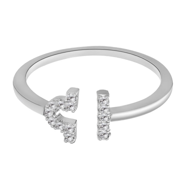 Anillos para mujer, regalos para mujer, anillo de las Doce Constelaciones, oro rosa galvanizado, diamante, anillo abierto para mujer, anillo para mujer