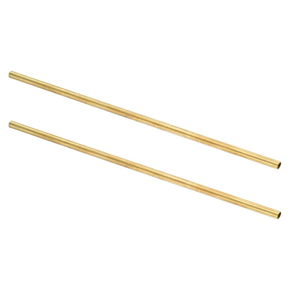 2Pcs Brass Round Tube, 5.5mm OD 0.5mm Wall Thickness 200mm Length Seamless Tubing