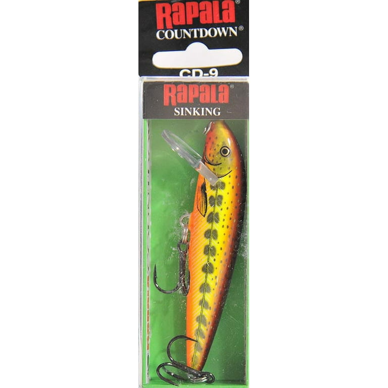 Rapala Countdown Minnow 09 Fishing Lure 3.5 7/16oz Hot Mustard Muddler