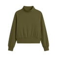 thumbnail image 7 of Womens Mock Neck Sweatshirt Fashion Casual Solid Color Fall Winter Clothes Cozy Outfits Pullover, 7 of 7