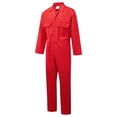 thumbnail image 2 of Portwest S999 Men's Work Coveralls - Protective Polycotton Overalls Durable Workwear Boiler Suit for Mechanics Warehouse Garages DIY Red, Small, 2 of 2