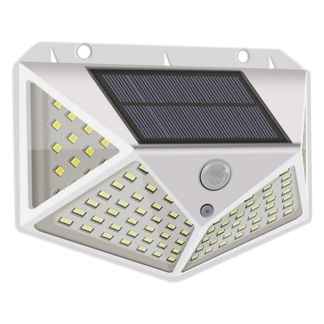 Solar Lights 100 LED Solar Security Lights Motion Sensor Solar Wall Light with 120° Wide Lighting Angle 3 Modes for Garden Fence Garage Patio