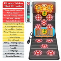Ifcow Full Body Massage Mat with Heat,Neck Shiatsu Kneading Massage Heads, Multifunction Electric Heated Massage Chair Back Pad for Back Lumbarn Leg Pain Relief