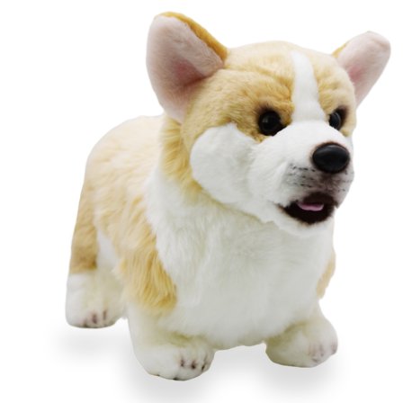 Realistic Corgi Dog Stuffed Animal Plush Toy, Lifelike Animal Plushies, Simulation Dog Doll