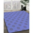 thumbnail image 3 of Ahgly Company Machine Washable Indoor Round Transitional Sky Blue Area Rugs, 8' Round, 3 of 7