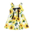thumbnail image 6 of Zhuashum Flower Girl Dress 2-3 Years Sleeveless Skirt Baby Sunflower Kids Printed Princess Toddler Dresses Sweet Playsuit White, 6 of 7