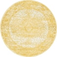 thumbnail image 1 of Unique Loom Bromley Traditional Border Rug 3' x 3' Round Yellow/Ivory, 1 of 1