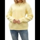 thumbnail image 3 of Suéter de Punto de Larga con Cuello Redondo y Lazo para Mujer, Sin Espalda Amarillo L, 3 of 10