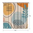 thumbnail image 5 of Boho Floral Shower Curtain 72x72 Inches - Tropical Leaves, Vintage Botanical Print, Waterproof Fabric for Chic Bathroom Decor, Modern Farmhouse & Bohemian Style, 5 of 5