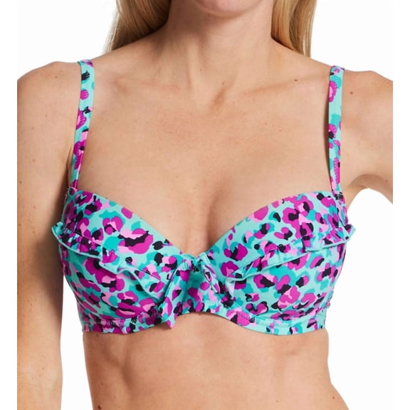 Women's Pour Moi 80000 Getaway Convertible Underwire Swim Top (Aquaburst 36E)