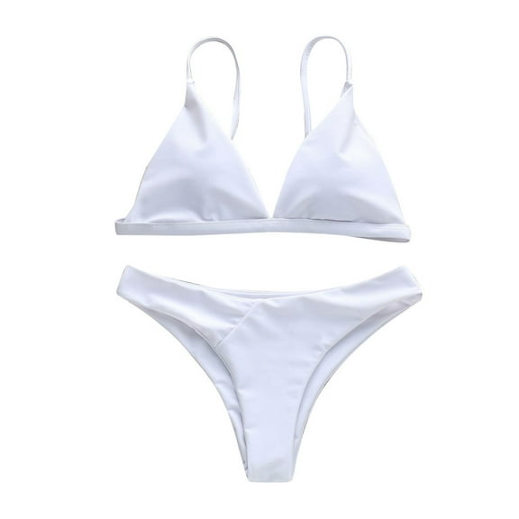 VerPetridure Bikini Sets for Women Women Solid Bikini Push-Up Pad Swimwear Bathing Beachwear Set