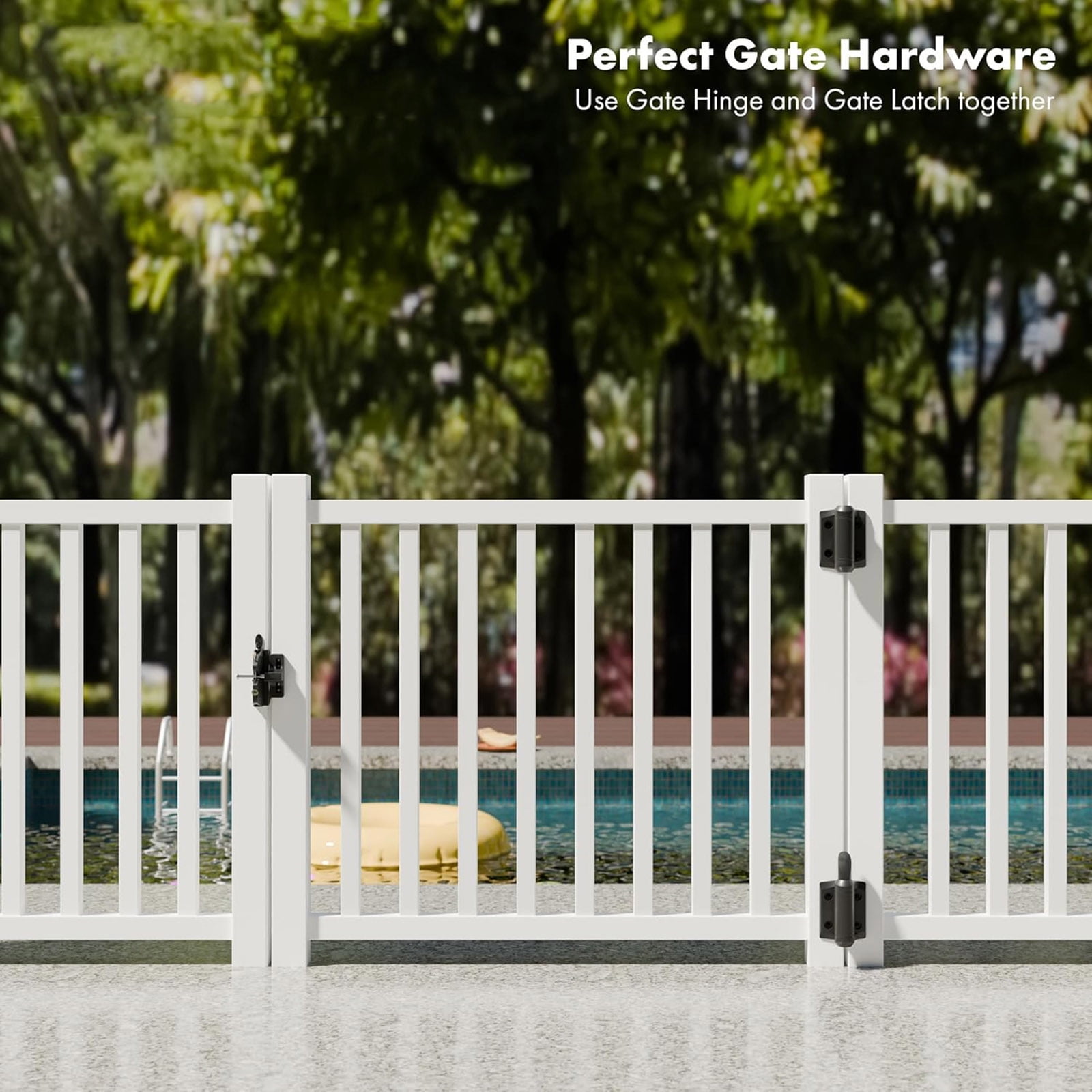 2Pcs Adjustable Tension Narrow Spring Hinges Auto Closing Gate Hinge Door Hardware for Outdoor Gates Enduring