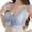 Blue, variant on 2PC Plus Size Lingerie Front Open Traceless Adjustable Fixed Cup Vest Plus Size Bralette,Green,M