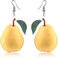 Cute Fruit Earrings for Women Fun Kawaii Grape Mango Orange Avocado