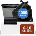 thumbnail image 2 of 6-10 Gallon Black Trash Bags - 1000 Count Heavy Duty Leak Proof Garbage Bags for Bathroom Kitchen Office, 2 of 5