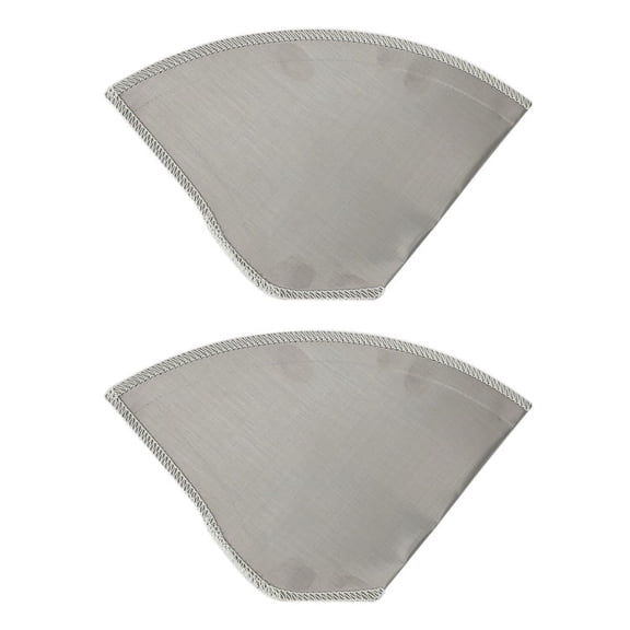 2X Reusable pour Over Coffee Filter Stainless Steel Fine Mesh Drip Cone Paperless Universal