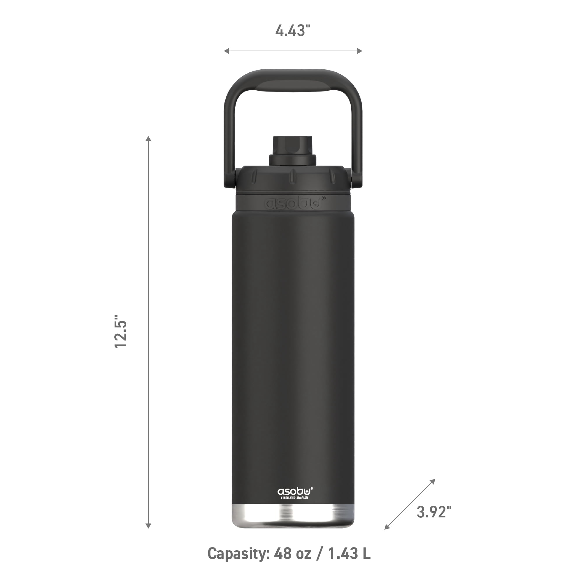 Asobu Canyon Puramic Insulated 48oz Water Jug With Straw
