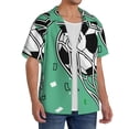 thumbnail image 2 of Naloa BALL INSIDE THE NET GOAL Men's Loose Fit Cuban Collar Short-Sleeve Shirt, Hawaiian Shirts, Mens Shirts Casual for Everyday Wear Outings-XX-Large, 2 of 5