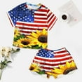 thumbnail image 4 of 4th of July Print Women'S Pajamas Set Summer Sleepwear Sets 2 Piece Lounge Set, 4 of 7