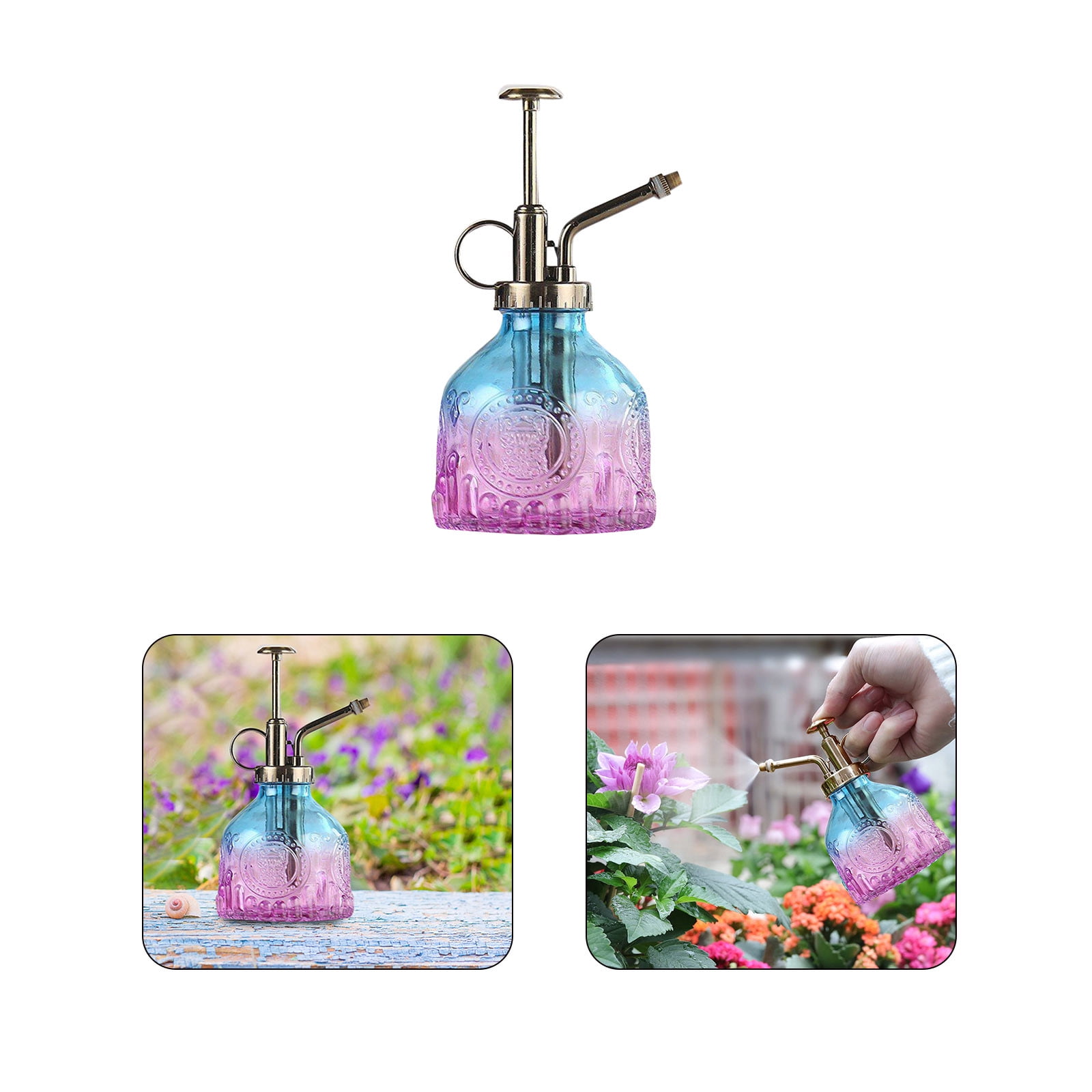 LYINGF Gardening Retro Glass Watering Can Pressure Spray Watering Watering Can,Handheld Spray Bottle for Garden Plants Cleaning Solutions Outdoor Indoor Gardening and Cleaning Work