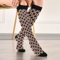 thumbnail image 5 of FORMRS Womens Knee High Socks Casual Long Thick Travel Daily Wear, 1 Pair, Checkered Stars Pattern, 5 of 6