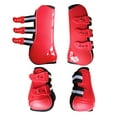 thumbnail image 2 of Horse Tendon (Front & Hind), PU Shell Tendon Fetlock Guard for Front+Rear Red XL, 2 of 7