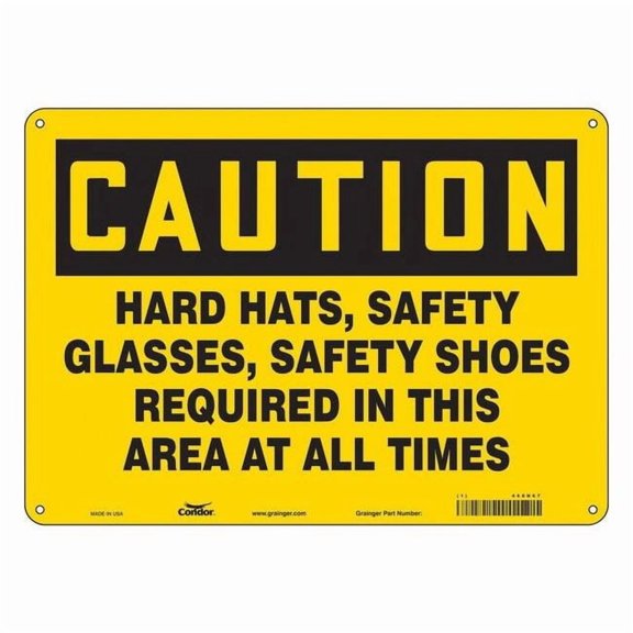 Condor Safety Sign,10 inx14 in,Polyethylene 468N67