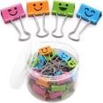 thumbnail image 1 of SM Colorful Paper Binder Clips - 40 Pack (25mm, Small) for Office & Home Use, 1 of 4
