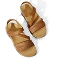 thumbnail image 4 of Pennysue Women's Arch Support Sandals Brown Woven Orthopedic Walking Sandals 8.5M, 4 of 6