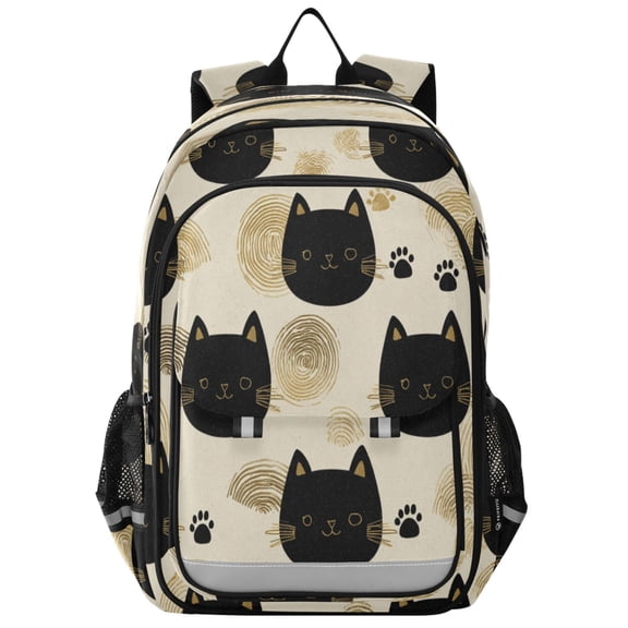 Backpack 12.9 *5.1 * 17.7 Inches Outing Backpack, Shopping Backpack, Travel Backpack Black Cats