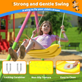 thumbnail image 3 of Pawverly Heavy Duty Swing Set for Backyard, Metal Outdoor Swing Stand Supports Up to 440lbs, Includes 32” Saucer Swing and 26.2” Belt Seat for Backyard Playground Fun, 3 of 13
