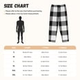 thumbnail image 3 of Fotbe White And Black Plaid Pantalones de Pijama para Mujer, Pantalones de Dormir, Pantalones Pj con Cordón y Bolsillos-Medium, 3 of 6
